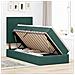 Letto con contenitore e materasso Verde Scuro 90 x 190 cm - Foto miniatura 4