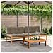 Divani Centrali Pallet Giardino con Cuscini 2pz Massello Acacia - Foto miniatura 2