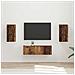 Set di Mobiletto da TV a Parete 4 pcs Legno vecchio - Foto miniatura 2