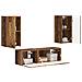 Set di Mobiletto da TV a Parete 4 pcs Legno vecchio - Foto miniatura 3