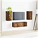 Set di Mobiletto da TV a Parete 4 pcs Legno vecchio - Foto miniatura 4