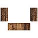 Set di Mobiletto da TV a Parete 4 pcs Legno vecchio - Foto miniatura 8