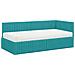 Struttura Letto Angolare con Materasso 2 pcs Turchese Velluto - Foto miniatura 4