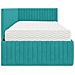 Struttura Letto Angolare con Materasso 2 pcs Turchese Velluto - Foto miniatura 8