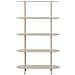 Libreria Rieti A 5 Ripiani In Metallo Sabbia 90×31×150 Cm - Foto miniatura 1