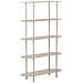 Libreria Rieti A 5 Ripiani In Metallo Sabbia 90×31×150 Cm - Foto miniatura 2