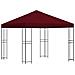 Gazebo 3 x 3 m Borgogna Poliestere e Acciaio 190 gsm - Foto miniatura 1