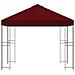 Gazebo 3 x 3 m Borgogna Poliestere e Acciaio 190 gsm - Foto miniatura 3