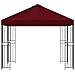 Gazebo 3 x 3 m Borgogna Poliestere e Acciaio 190 gsm - Foto miniatura 4