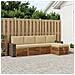 Set di divani da esterno con cuscino 5 pcs Naturale e Beige - Foto miniatura 2