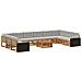 Set divani con cuscino 11 pcs Legno di Acacia Massello - Foto miniatura 1