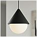 Lampada A Sospensione Giro In Acciaio Nero E Vetro - Foto miniatura 4