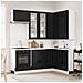 Unità Cucina KALMAR 8 pcs Nero Legno ingegnerizzato - Foto miniatura 2