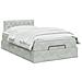 Letto ottomano con materasso Grigio Chiaro 120 x 200 cm Velluto - Foto miniatura 3