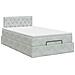 Letto ottomano con materasso Grigio Chiaro 120 x 200 cm Velluto - Foto miniatura 8
