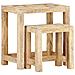 Set Tavolini Da Salotto 2 Pz In Legno Massello Di Mango - Foto miniatura 1
