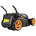 WG779E. 1 tagliaerba Tagliaerba a spinta Batteria Nero, Arancione - Foto miniatura 2
