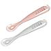 Set Di 2 Cucchiaini In Silicone Per Neonati E Bambini, Con Scatola Trasporto Da Rosa Antico - Foto miniatura 1