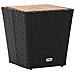 Tavolino Nero 41,5x41,5x43 cm in Polyrattan e Legno di Acacia - Foto miniatura 1