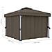 Gazebo Con Tende 3x3 Cm Grigio Talpa In Alluminio - Foto miniatura 6
