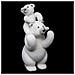 Luci Feeriche E Natale Orso Polare + 2 Bimbi In Polistirolo - H 52 Cm - Foto miniatura 1