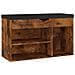 Panca Porta Scarpe Cuscino Rovere Fumo 80x30x47cm Multistrato - Foto miniatura 1