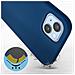 Cover Per Iphone 14 Plus In Silicone Semi-rigido Soft-touch Azzurra - Foto miniatura 5