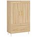 Credenza Rovere Sonoma 69,5x31x115 Cm In Legno Multistrato - Foto miniatura 2