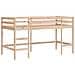 Letto A Soppalco Con Tende Bambini Bianco E Nero 80x200 Cm Pino - Foto miniatura 2