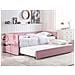 Letto Estraibile Velluto A Coste Mimizan 90 X 200 Cm Rosa - Foto miniatura 1