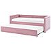 Letto Estraibile Velluto A Coste Mimizan 90 X 200 Cm Rosa - Foto miniatura 6
