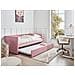 Letto Estraibile Velluto A Coste Mimizan 90 X 200 Cm Rosa - Foto miniatura 8