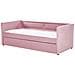 Letto Estraibile Velluto A Coste Mimizan 90 X 200 Cm Rosa - Foto miniatura 11