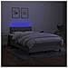 Letto a Molle Materasso e LED Grigio Chiaro 120x190 cm Tessuto - Foto miniatura 5