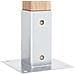 Basi per Pali Quadrate 4 pz Argento 61x61 mm in Acciaio Zincato - Foto miniatura 8