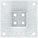 Basi per Pali Quadrate 4 pz Argento 61x61 mm in Acciaio Zincato - Foto miniatura 9
