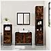Set Mobili Da Bagno 3 Pz Rovere Fumo In Legno Multistrato - Foto miniatura 3
