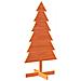 Albero Di Natale Marrone Cera 120 Cm In Legno Massello Di Pino - Foto miniatura 2