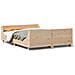 Letto Senza Materasso 150x200 Cm In Legno Massello Di Pino - Foto miniatura 2