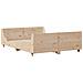 Letto Senza Materasso 150x200 Cm In Legno Massello Di Pino - Foto miniatura 3