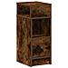 Comodino Con Cassetto Rovere Fumo 25x31x66 Cm - Foto miniatura 2