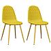 Sedie Da Pranzo 2 Pz Giallo Senape In Velluto - Foto miniatura 1