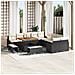 Set divani giardino 13 pezzi con cuscini polyrattan nero e acacia, Divano giardino 2 posti con spazio stoccaggio e cuscini polyrattan nero, Set giardino 3 pezzi con cuscini polyrattan nero e acacia - Foto miniatura 2