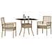 Set pranzo giardino 3 pezzi beige poli rattan - Foto miniatura 3