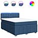Giroletto a Molle con Materasso Blu 140x190 cm in Tessuto - Foto miniatura 1