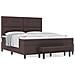 Letto con rete a molle, materasso e panca marrone scuro 180x200 cm in tessuto - Foto miniatura 4