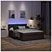 Struttura Letto Pouf con Materasso 140x200 cm in Tessuto - Foto miniatura 3