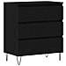Mobile con Cassetti  Nero Rovere 60x35x70 cm Legno Ingenerizzato - Foto miniatura 1