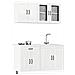 Set Mobili da Cucina 4 pz Kalmar Bianchi Lucido in Truciolato - Foto miniatura 2