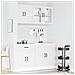 Set Mobili da Cucina 4 pz Kalmar Bianchi Lucido in Truciolato - Foto miniatura 3